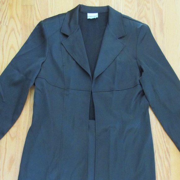 FASHION BUG WOMEN'S SIZE L (12) SUIT BLACK JACKET & SKIRT STRETCH MADE IN USA - Picture 4 of 9
